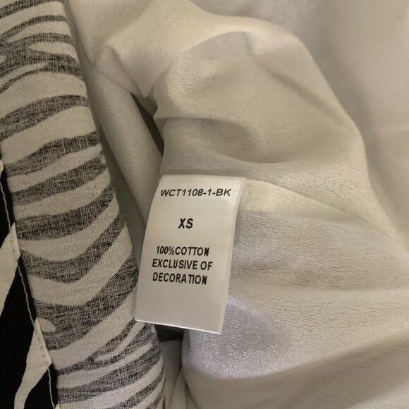 THML Zebra Print Tunic Dress XS Bold Animal Print Statement Modern Chic - Picture 5 of 5